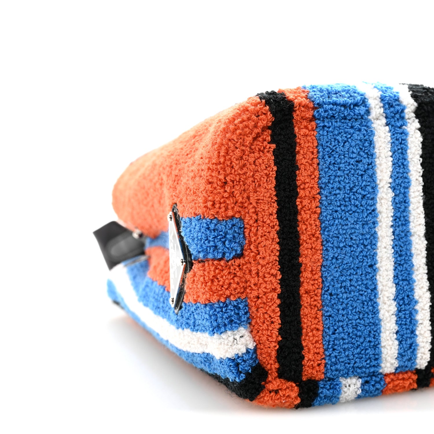 Prada Terry Cloth Small Stripe Tote Arancio 1827661 – FASHIONPHILE