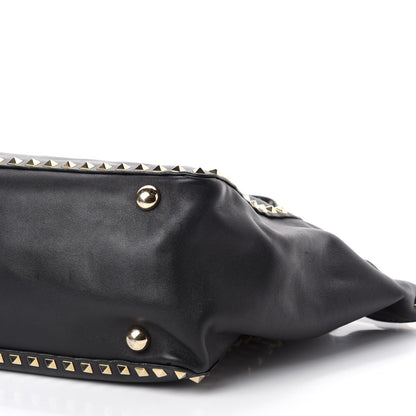 Valentino Garavani Vitello Medium Rockstud Tote Black 8 of 14