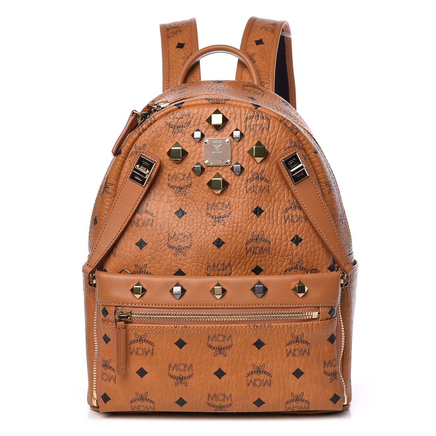 Visetos Studded Small Dual Stark Backpack Cognac