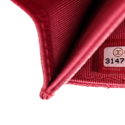 Chanel Caviar Quilted Flap Card Holder Wallet Dark Pink 8 of 8