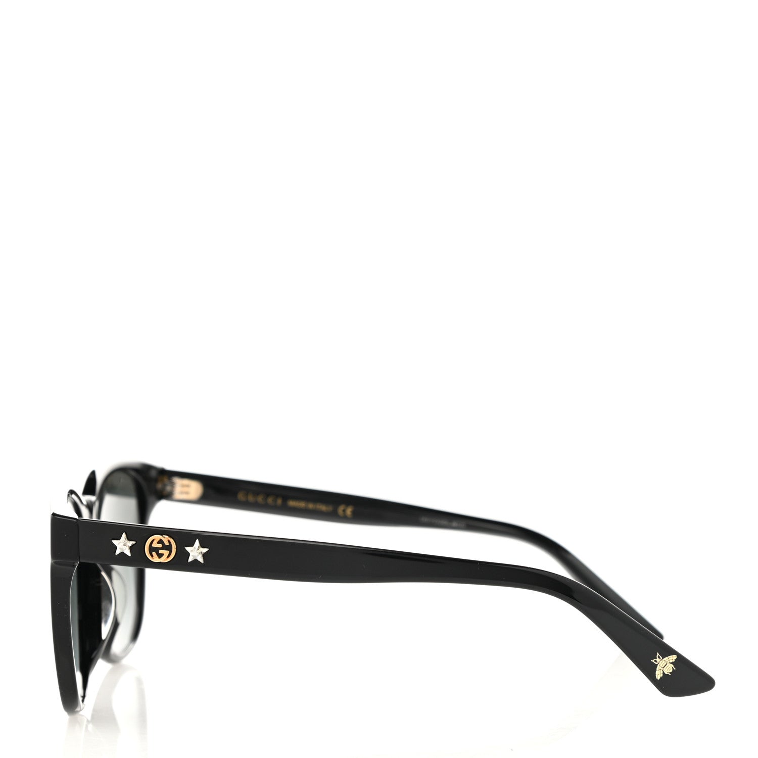 Gucci Round Frame Star Sunglasses GG0232SK Black 3 of 9