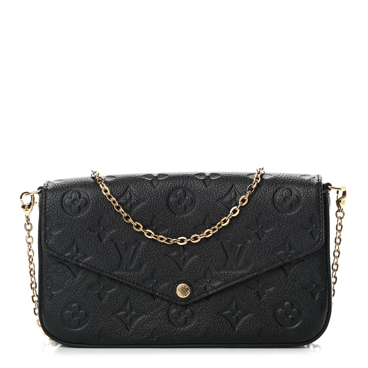Louis Vuitton Empreinte Pochette Felicie Chain Wallet Black 1 of 5