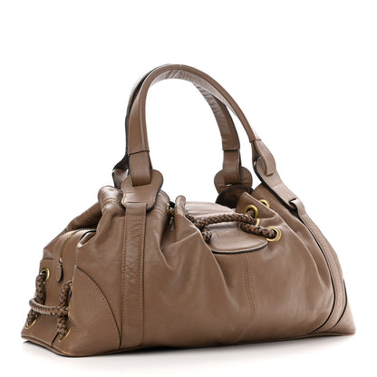 Mulberry Soft Goatskin Agyness Satchel Brown 3 of 11