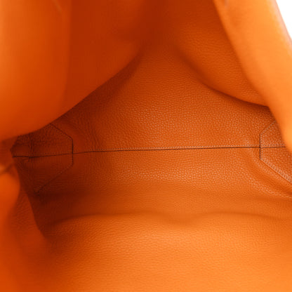 Hermes Taurillon Clemence Double Sens 36 Reversible Tote Moutarde Orange 8 of 17