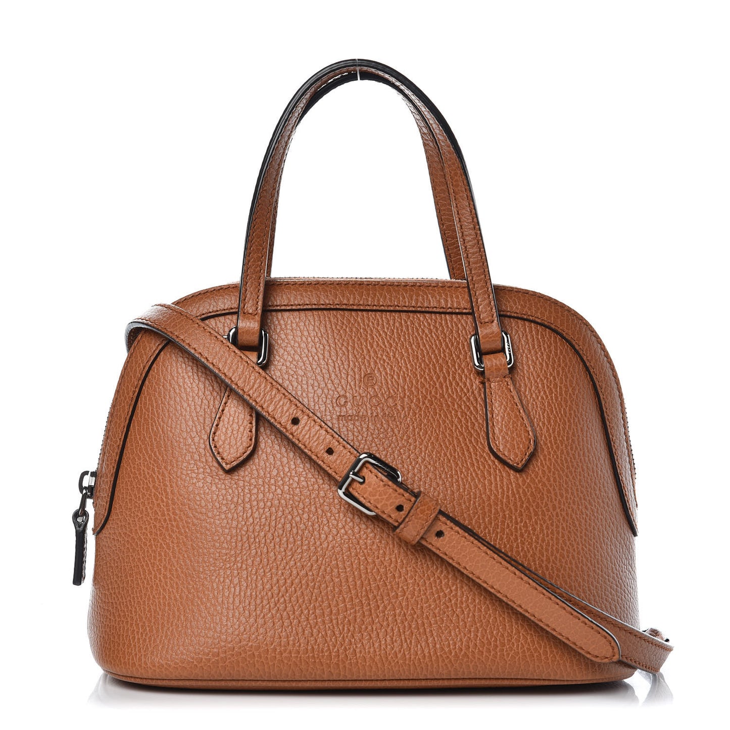 Dollar Calfskin Mini Dome Bag Saffron