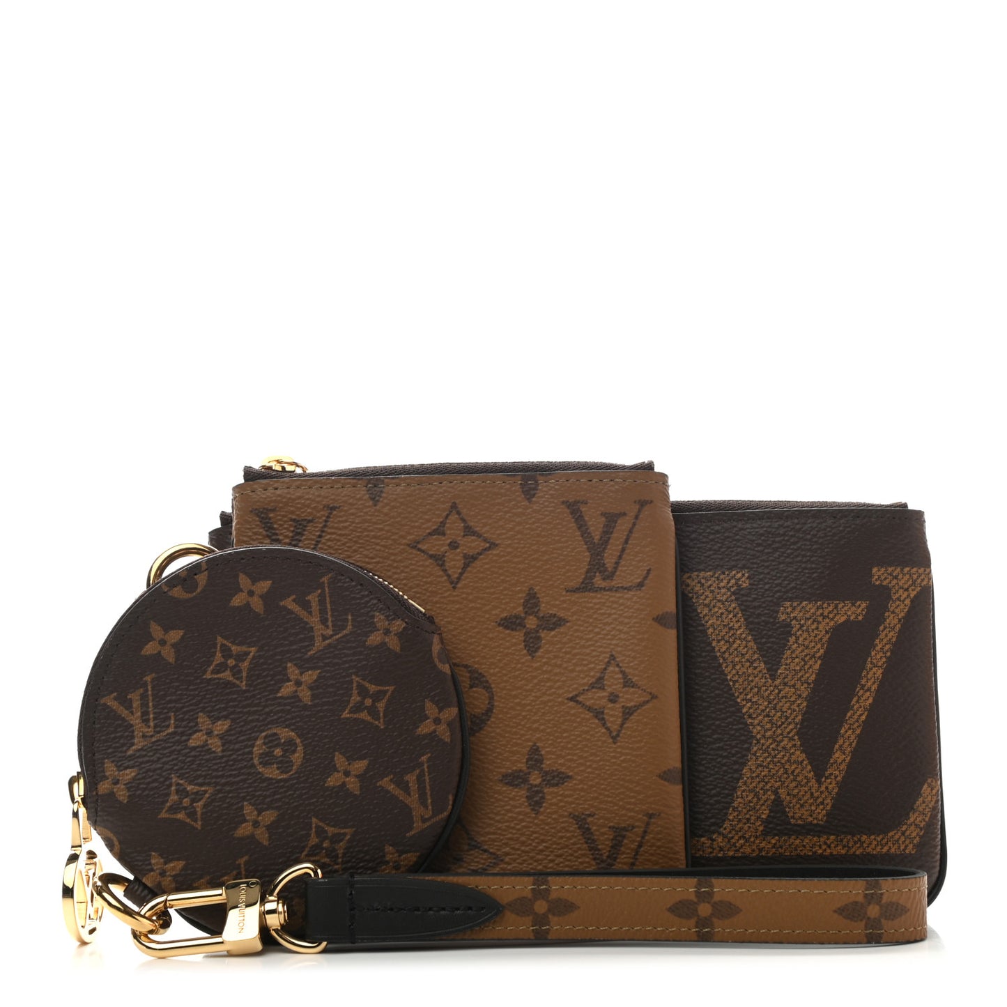 Reverse Monogram Giant Trio Pouch