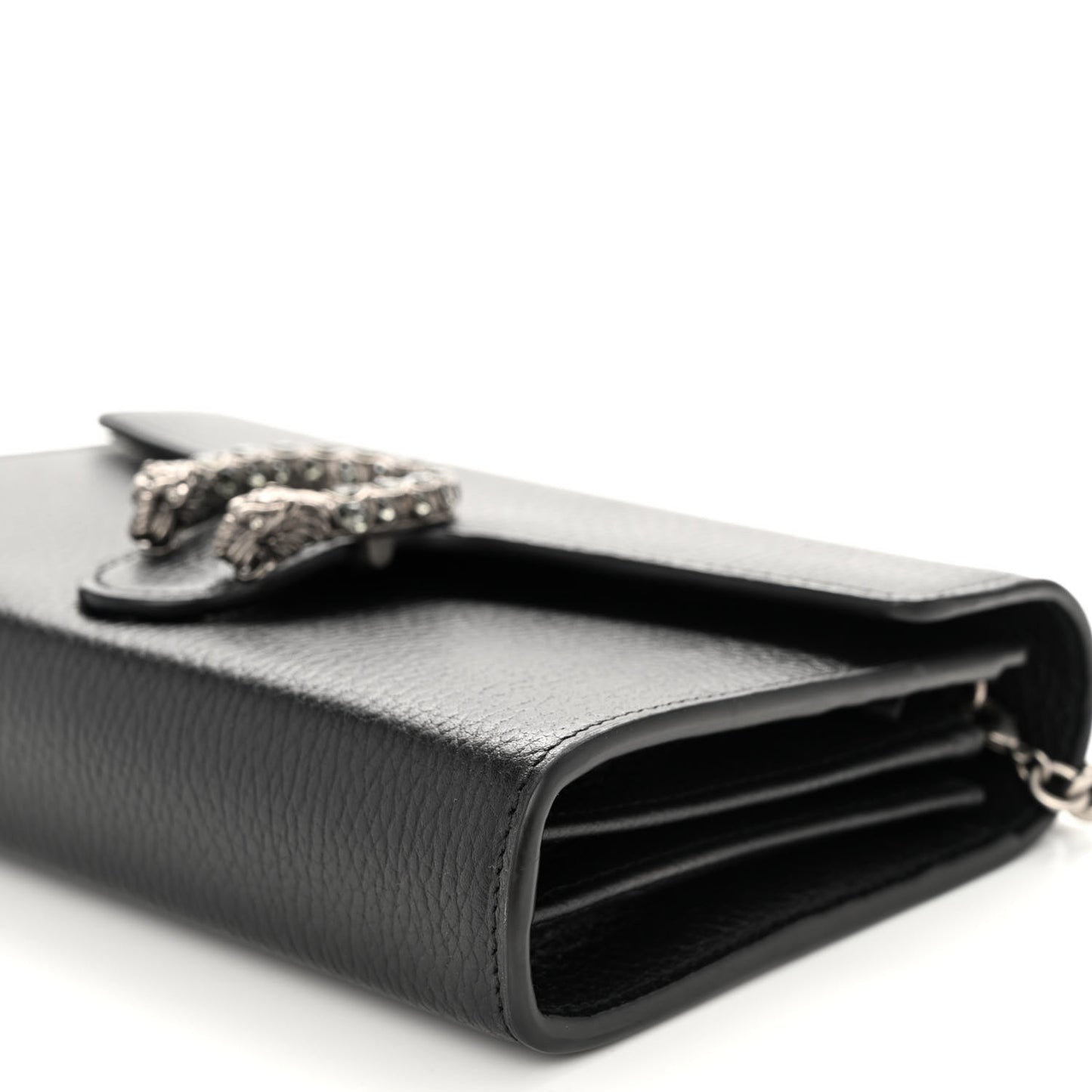 Calfskin Mini Dionysus Chain Wallet Black