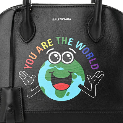 Balenciaga Calfskin You Are The World S Ville Top Handle Bag Black Multicolor 9 of 13