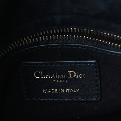 Christian Dior Lambskin Beaded Fringe Mini Lady Dior Black Multicolor 7 of 10