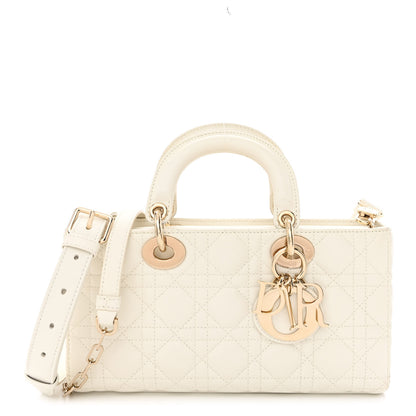 Christian Dior Lambskin Cannage Medium Lady D-Joy White 1 of 13