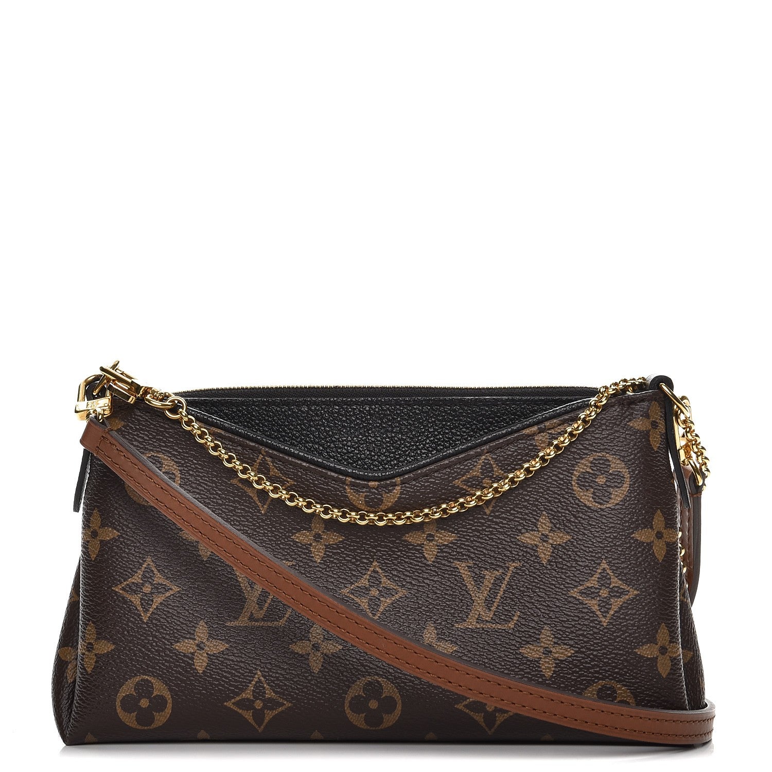 Louis Vuitton Monogram Pallas Clutch Black 1 of 7