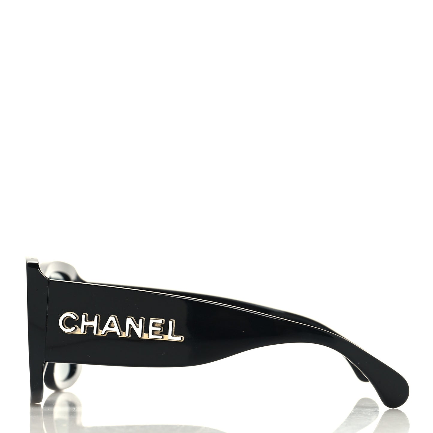 Acetate CC Logo Square Sunglasses 71472 Black