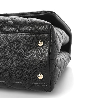 Chanel Caviar Quilted Small Coco Handle Flap Black 9 of 9