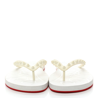 Christian Louboutin Rubber Spike Loubi Donna Flip Flop 38 White 2 of 7