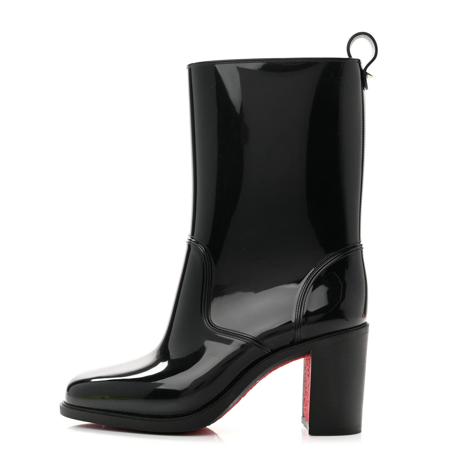 Christian Louboutin Recycled PVC Calfskin Loubirain 70 Boots 37 Black 1 of 7