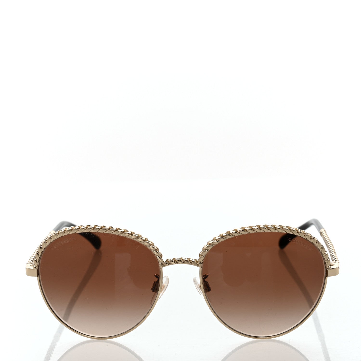 Chanel Chain Pantos Sunglasses 4242 Gold Brown 2 of 8
