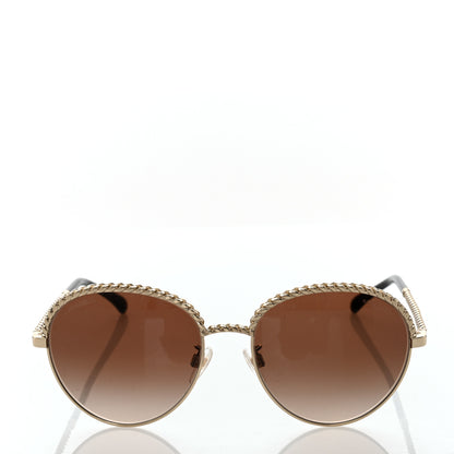 Chanel Chain Pantos Sunglasses 4242 Gold Brown 2 of 8