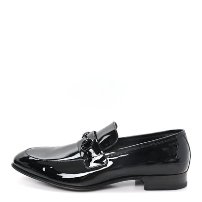 Gucci Patent Mens Jordaan Loafers 10 Black 1 of 8