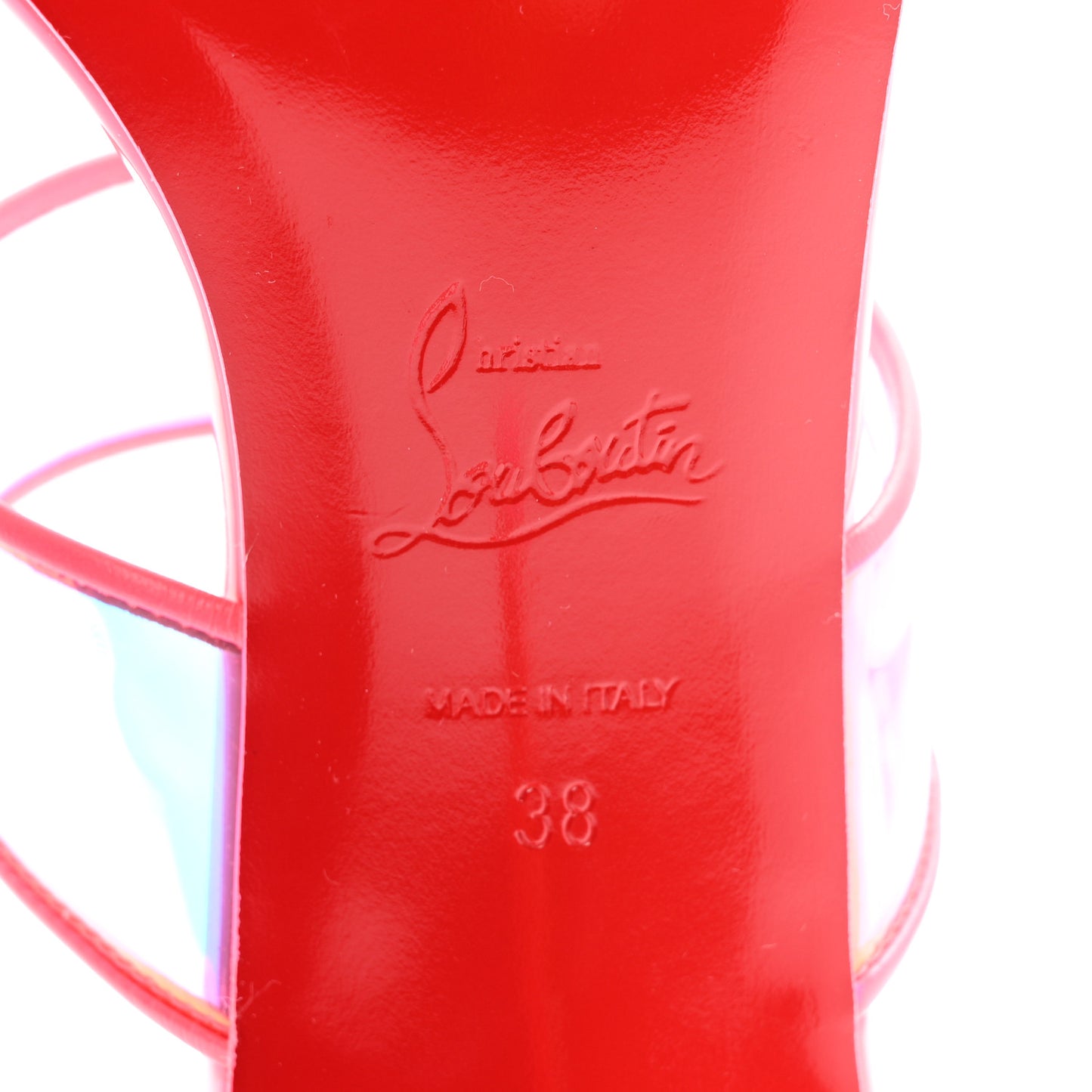 PVC Just Loubi 85 Sandals 38 Fluo Pink