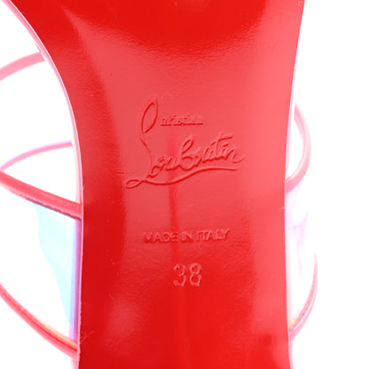 Christian Louboutin PVC Just Loubi 85 Sandals 38 Fluo Pink 7 of 9