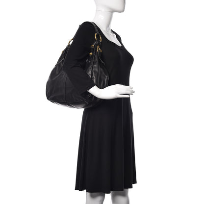 Prada Soft Calf Hobo Black 2 of 10