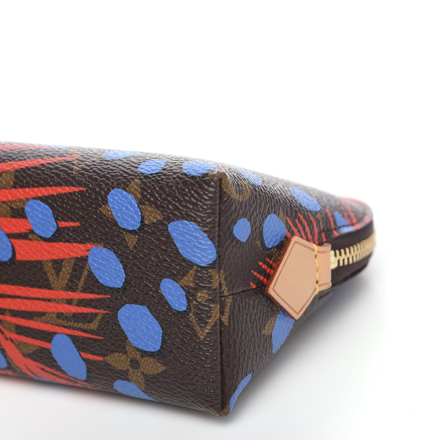 Louis Vuitton Monogram Jungle Dots Cosmetic Pouch Coquelicot Denim 6 of 7