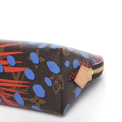 Louis Vuitton Monogram Jungle Dots Cosmetic Pouch Coquelicot Denim 6 of 7