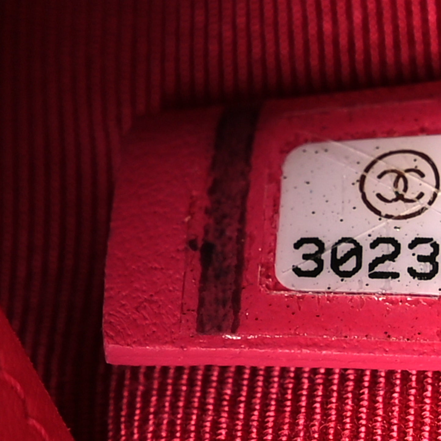 Shiny Goatskin Quilted Chanel 19 Pouch Dark Pink
