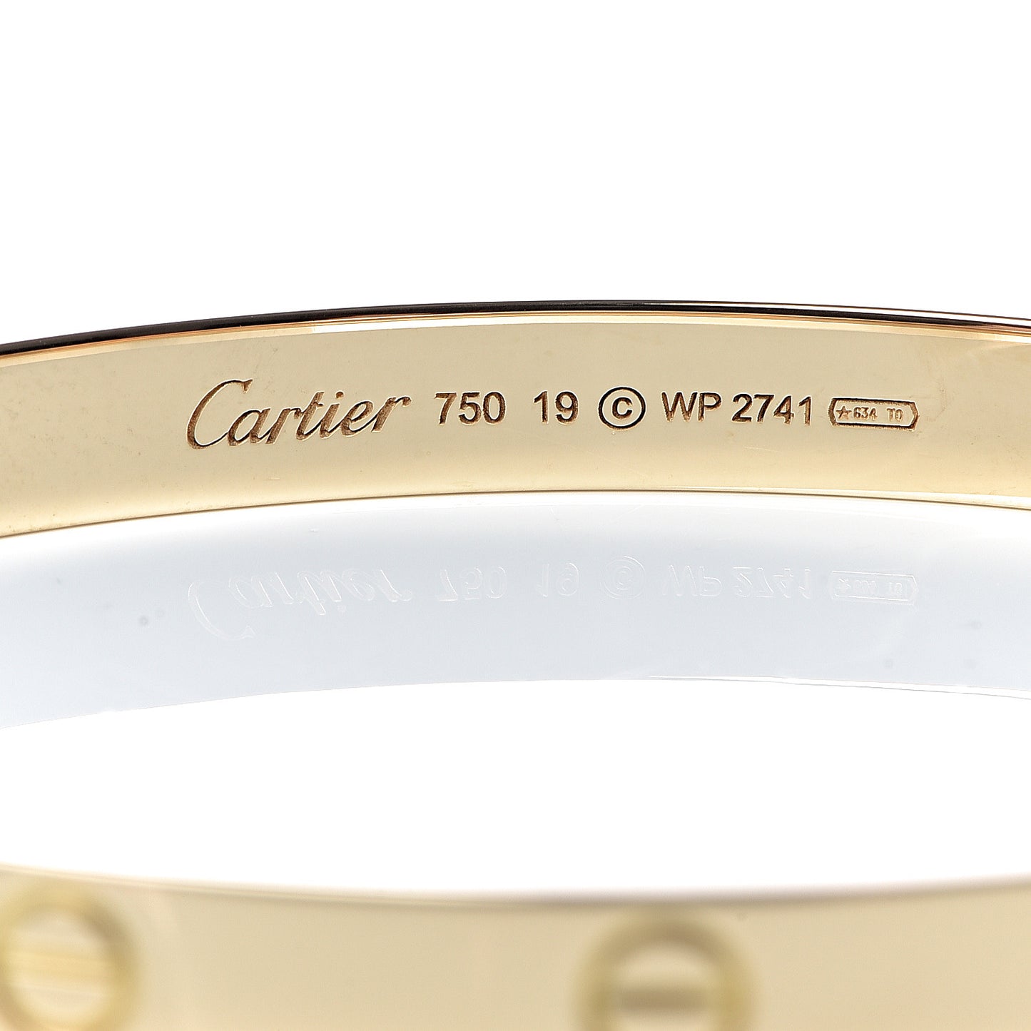 18K Yellow Gold LOVE Bracelet 19