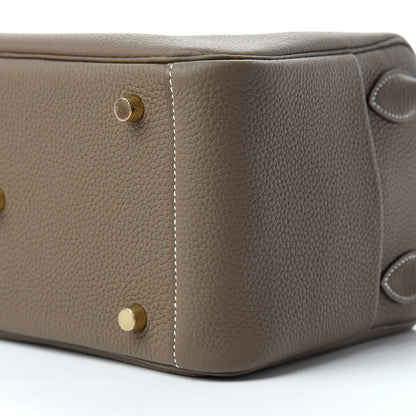 Hermes Taurillon Clemence Lindy 26 Etoupe 7 of 11