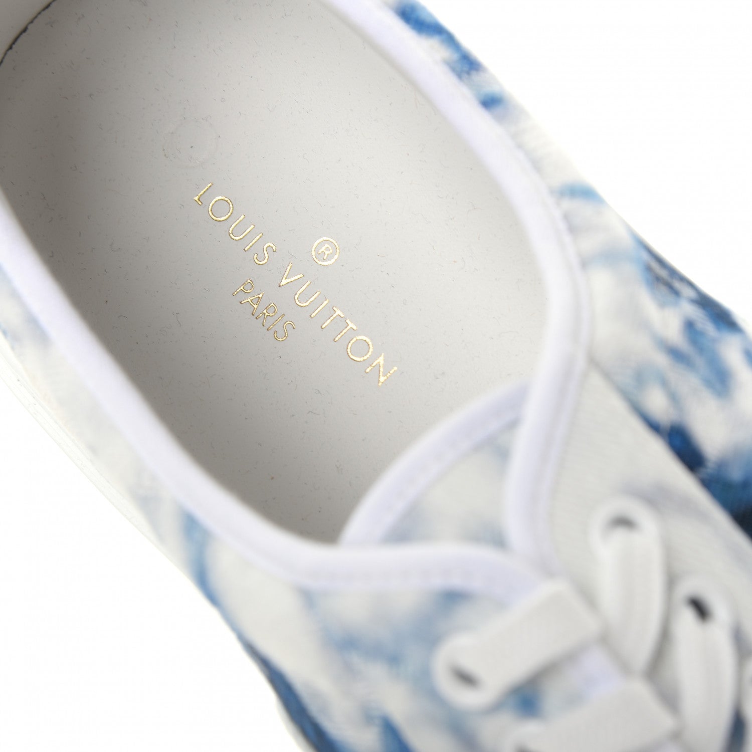 Louis Vuitton Denim Monogram Trocadero Tie Dye Sneakers 8 Marine 8 of 9