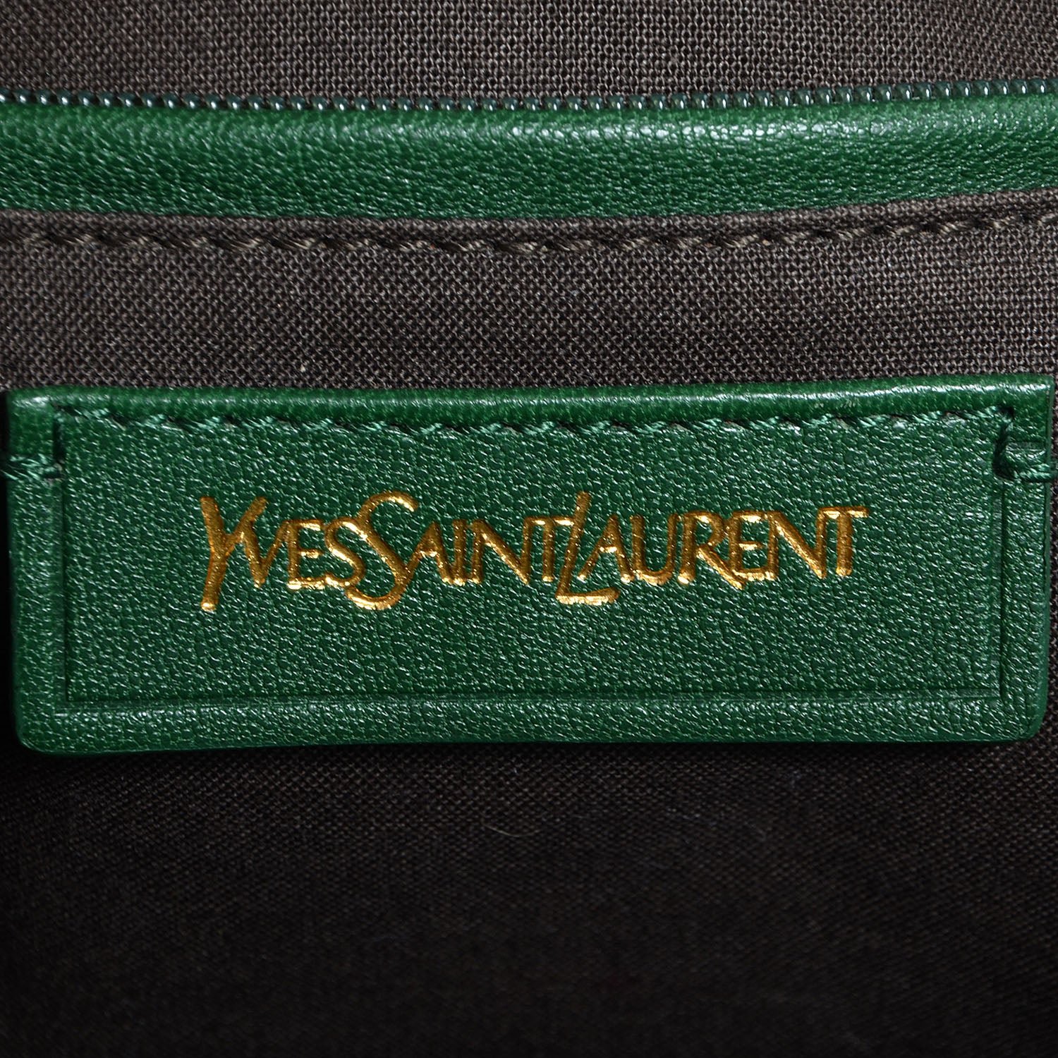 Saint Laurent Sheepskin Mini Cabas ChYc Tartan Green 6 of 9