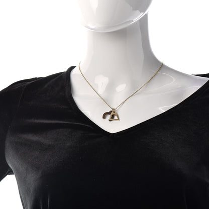 Hermes Permabrass Buffalo Horn Amulette Equestrian Pendant Necklace 2 of 6