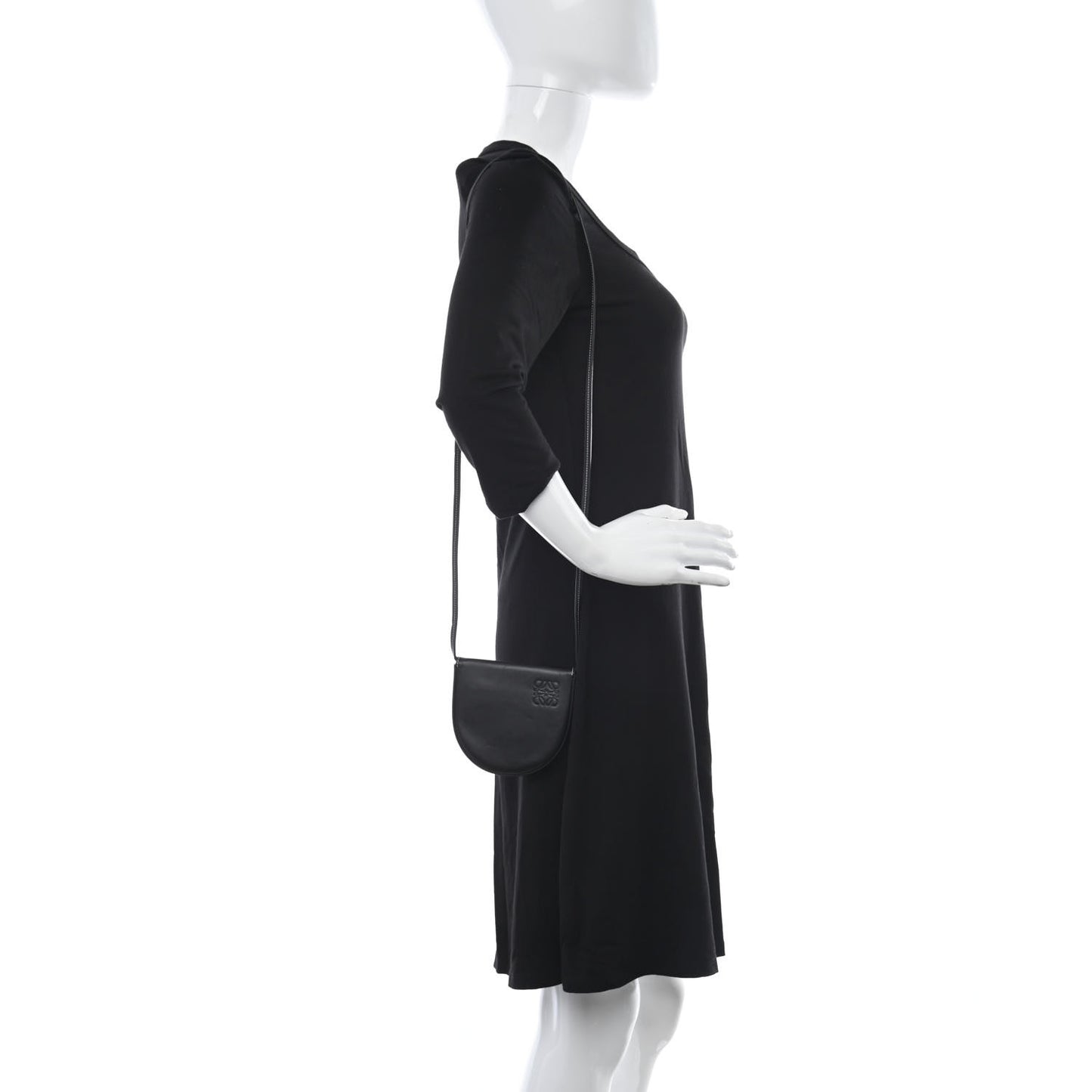 Soft Calfskin Mini Heel Pouch Black