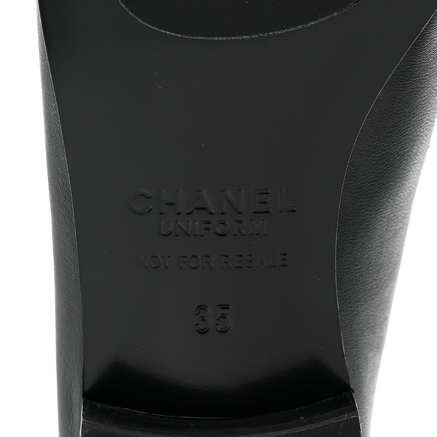 Chanel Lambskin Womens Stitched CC Loafers 35 Black 7 of 11