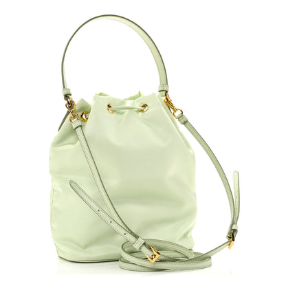 Prada Re-Nylon Saffiano Duet Bucket Crossbody Bag Acqua 3 of 10