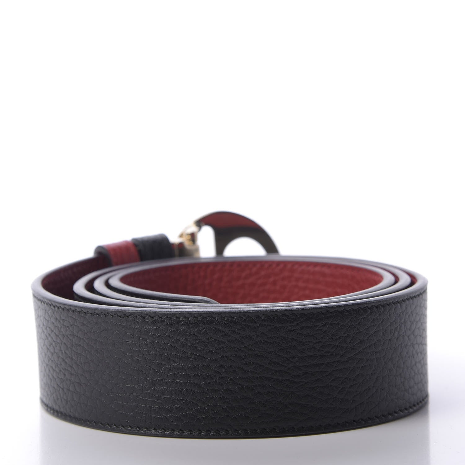Gucci Calfskin 1973 Reversible Belt 105 42 Black Red 2 of 5