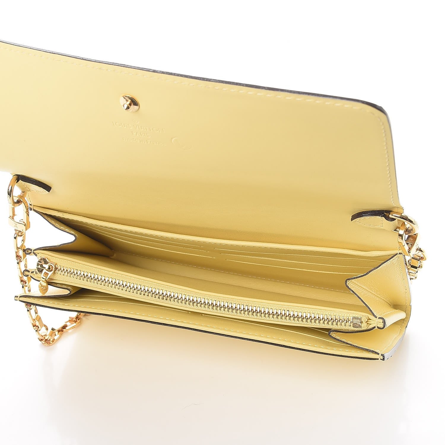 Louis Vuitton Vernis Chaine Wallet Citrine 5 of 7