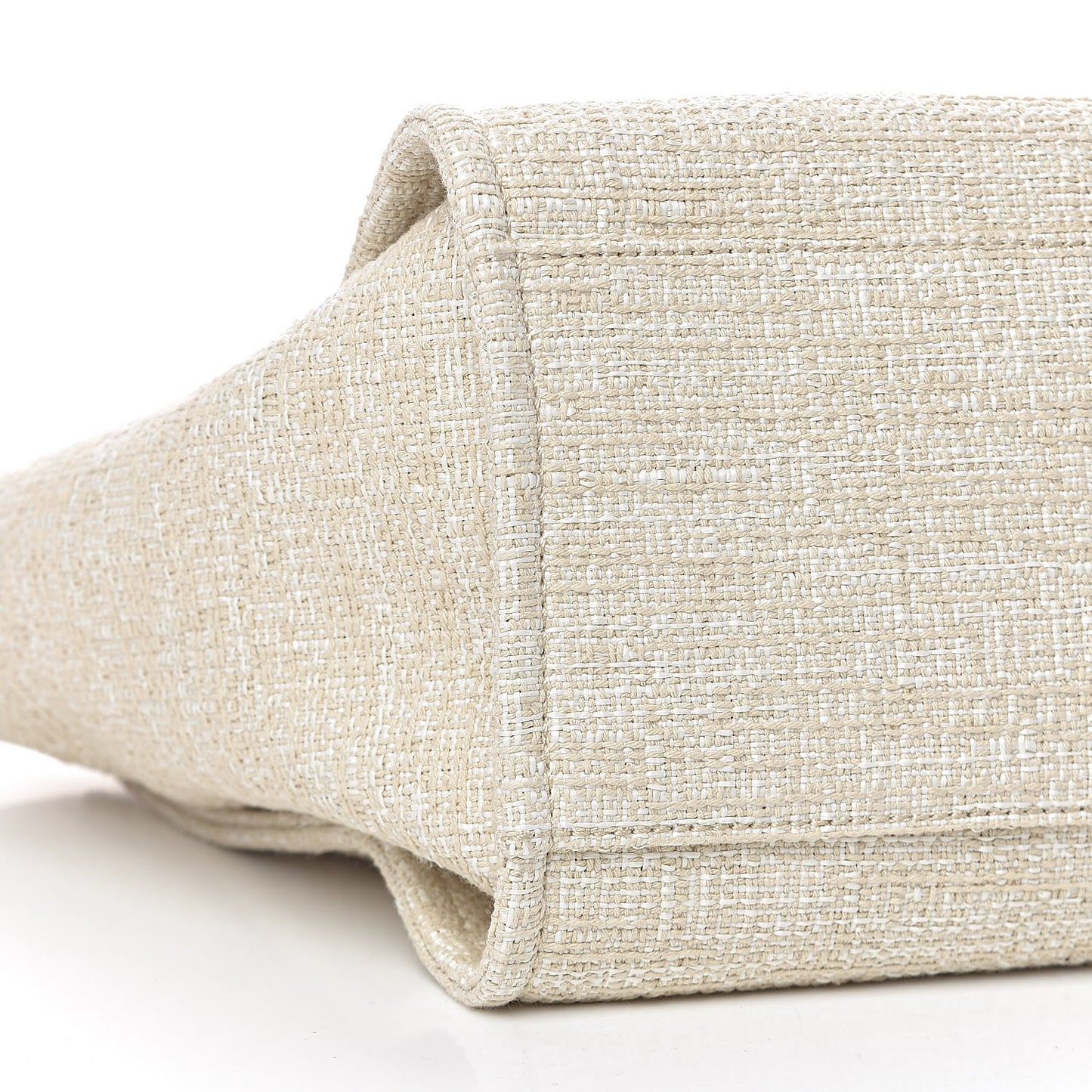 Lurex Boucle Large Deauville Tote Light Beige
