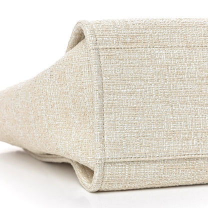 Chanel Lurex Boucle Large Deauville Tote Light Beige 8 of 10