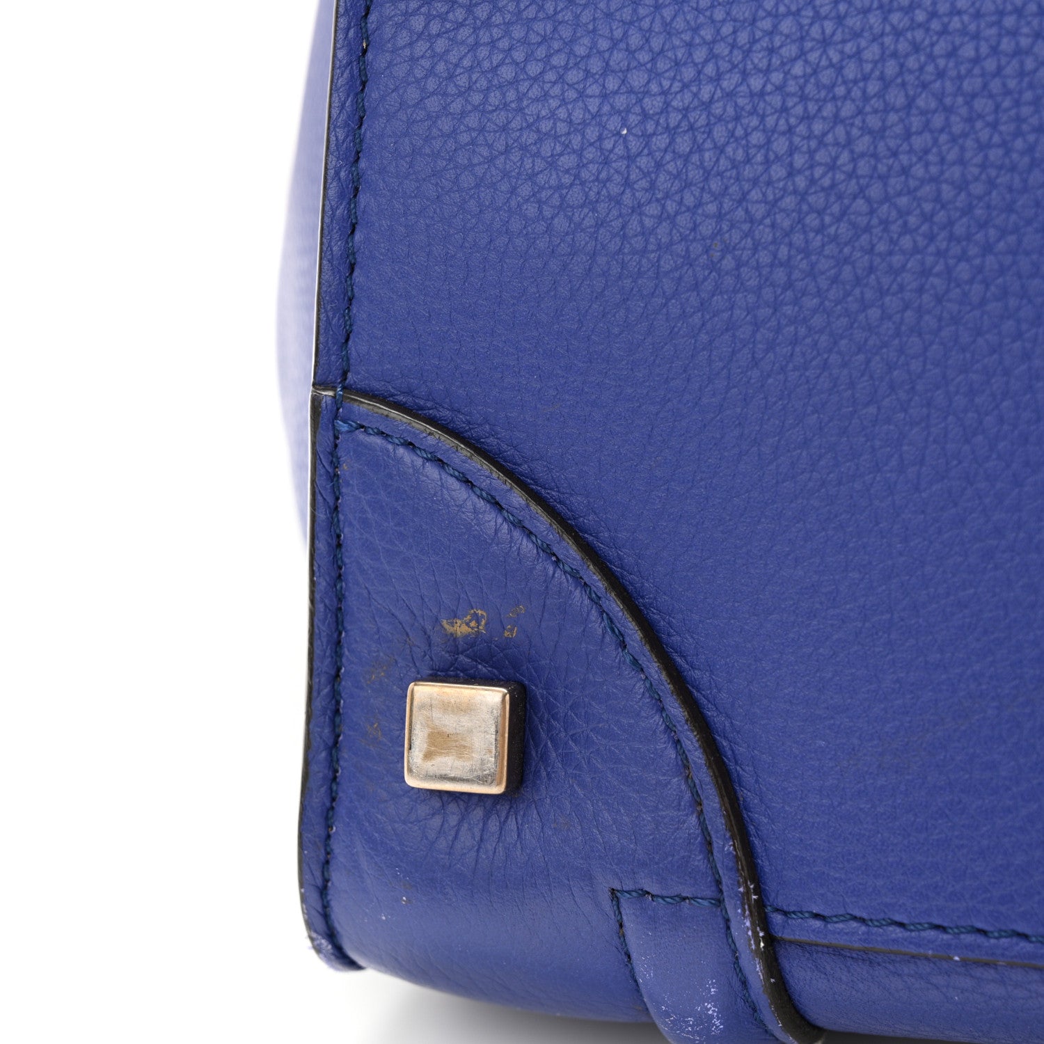 Celine Drummed Calfskin Mini Luggage Indigo 18 of 18