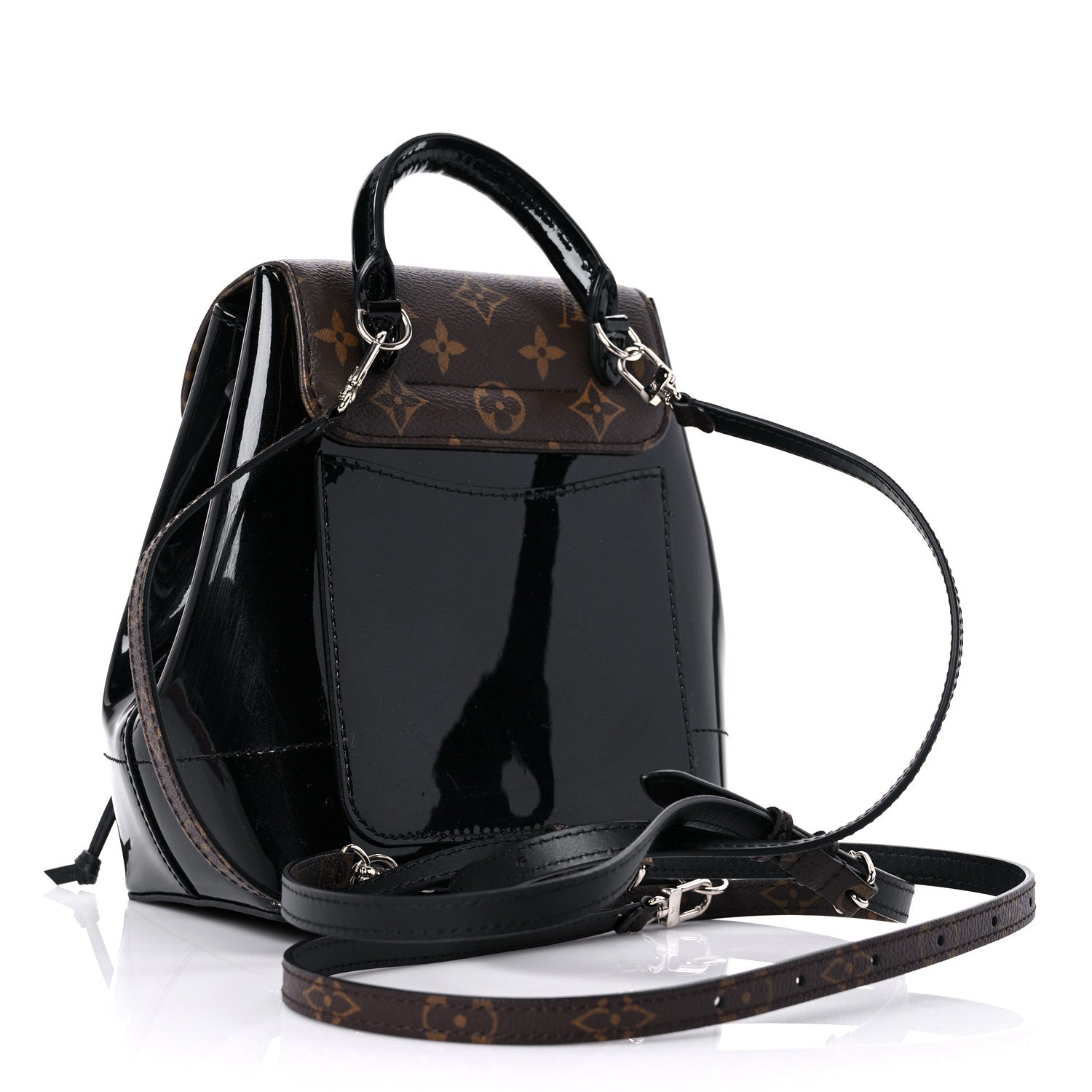 Louis Vuitton Patent Monogram Hot Springs Backpack Black 2 of 11