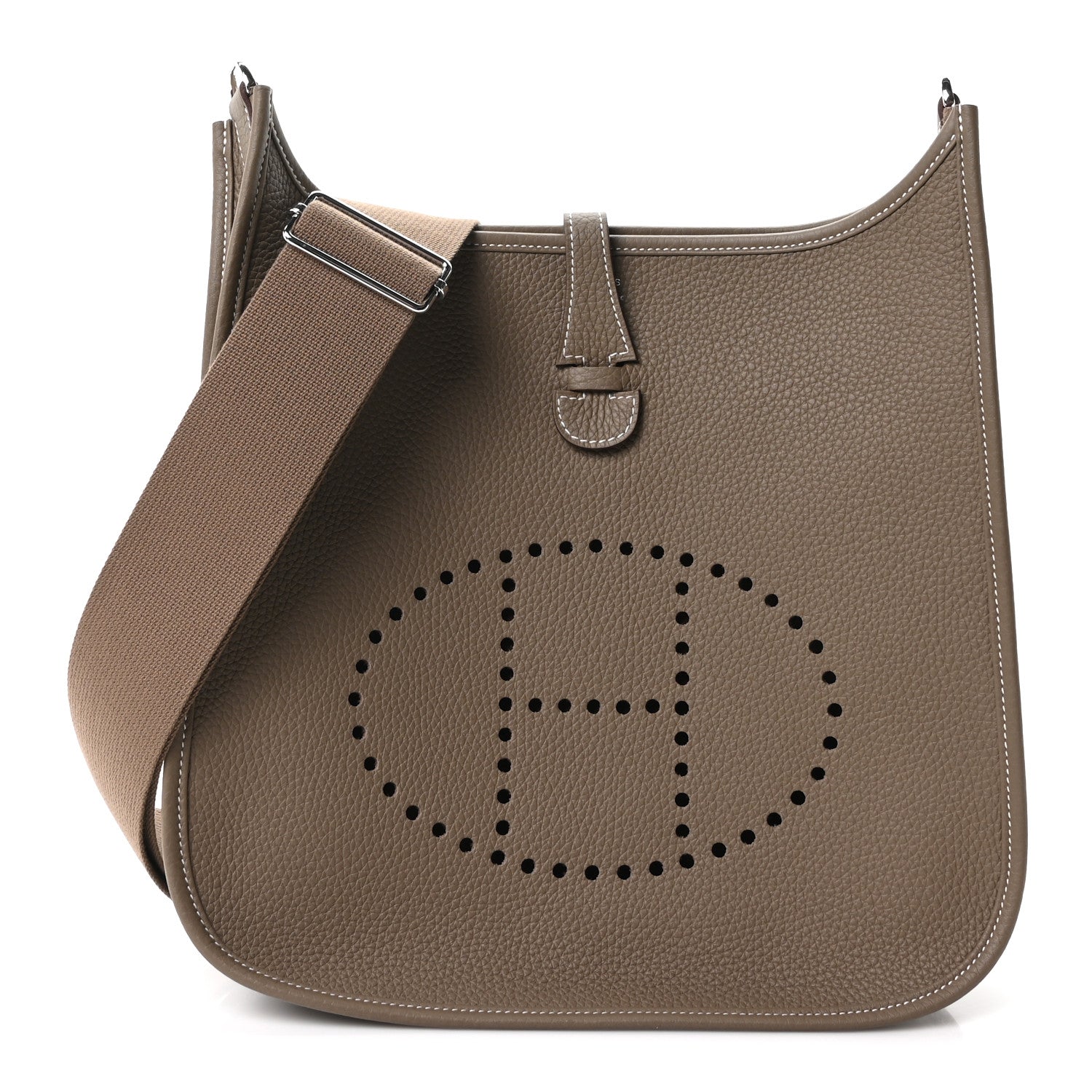 Hermes Taurillon Clemence Evelyne III PM Etoupe 1 of 10