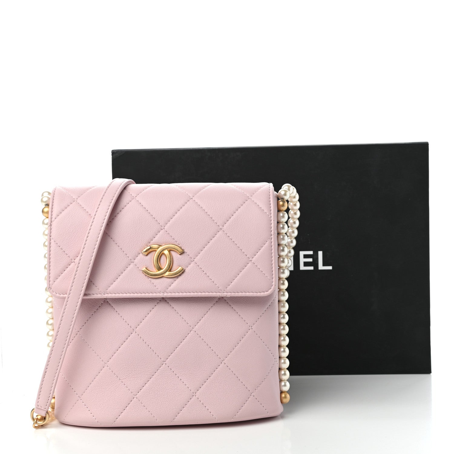 Chanel Calfskin Quilted Pearl Small About Pearls Hobo Bag Light Pink 11 of 11