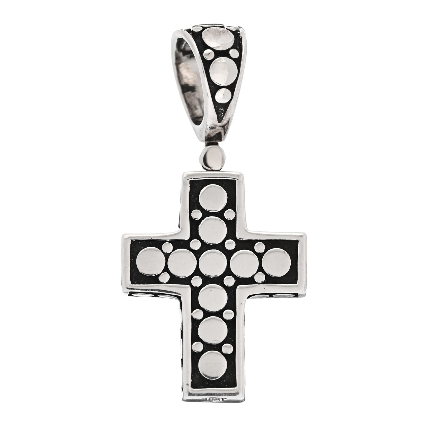 Sterling Silver Dot Cross Pendant