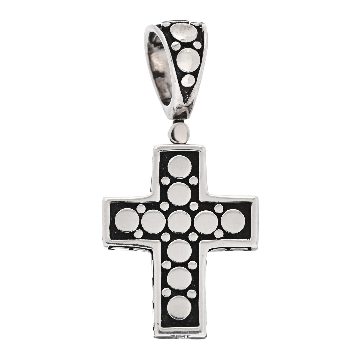 John Hardy Sterling Silver Dot Cross Pendant 1 of 4