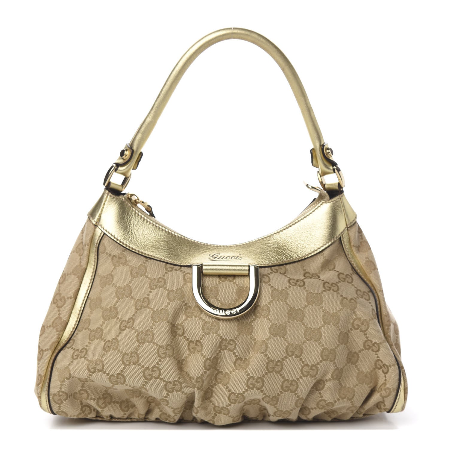 Gucci Monogram Medium D Gold Ring Hobo Gold 1 of 10