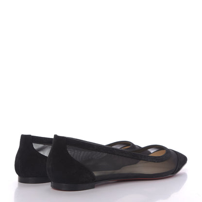 Christian Louboutin Veau Velours Rete Galativi Flats 39 Black 4 of 10