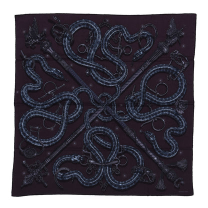 Hermes Cashmere Silk Caducee Rock Scarf 100 1 of 5