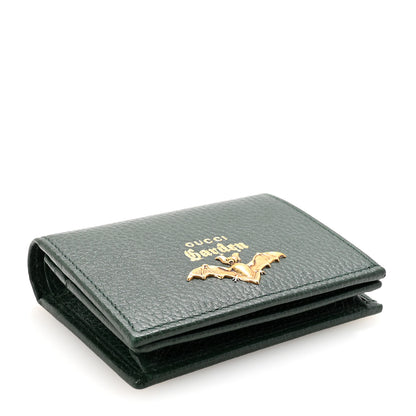 Gucci Calfskin Garden Bat Card Case Dark Green 4 of 7